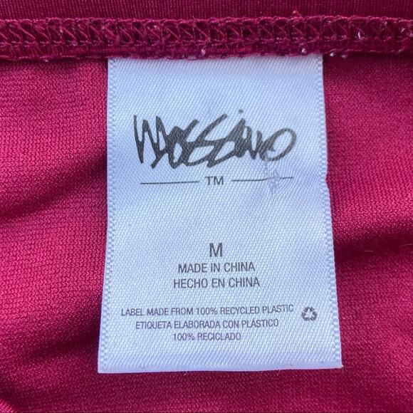 Mossimo Supply Co. Cranberry Red Double Strap Low Cut Bikini Bottom Size Medium - Picture 6 of 7